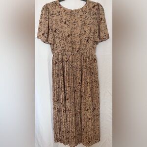 Bohme Floral Pleated Midi Dress Size S